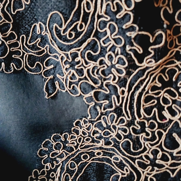 Sandro Margo Black Jersey Applique Detail Mini Dress 1 (small) - Picture 10 of 16